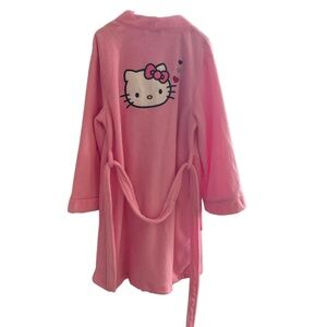Hello Kitty Plush Pink Fleece Robe – Size M – NWT Sanrio Sleepwear